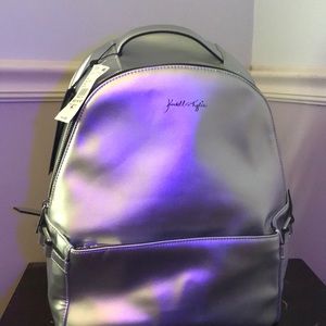 Silver Kendal and Kylie medium sized backpack